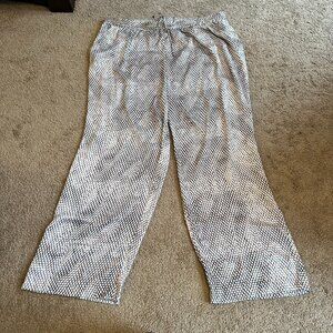 Michael Kors White Snakeskin Pull On Pants